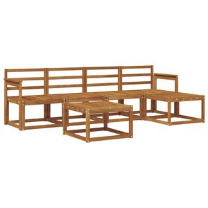 vidaXL Lauko sofos komplektas 6 pcs Natūrali