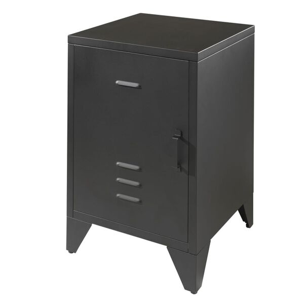 Vipack Naktinis staliukas su durelėmis Bronxx, matinis juodas, metalas