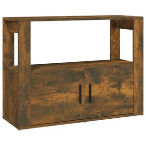 vidaXL &Scaron;oninė spintelė, dūminio ąžuolo, 80x30x60cm, apdirbta mediena