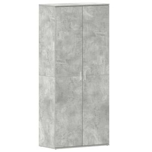 vidaXL Batu skrynia 80 x 39 x 178 cm Apdirbta mediena Betono pilka