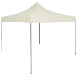 vidaXL Sulankstoma proginė palapinė, kreminė, 2x2m, plienas