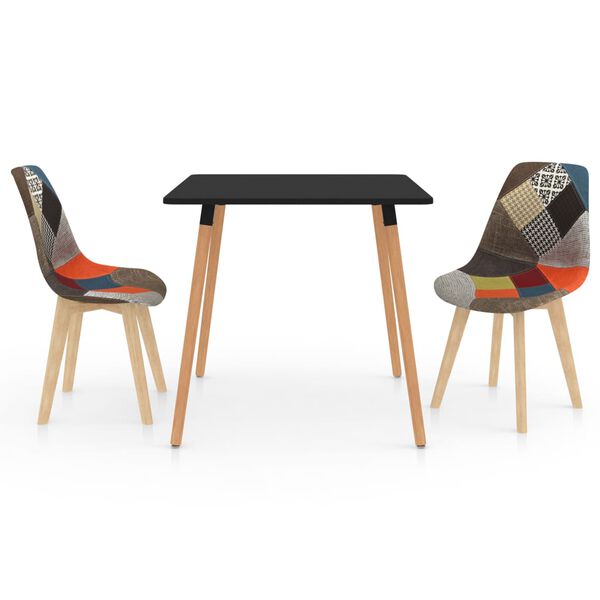 vidaXL Valgomojo baldų komplektas, 3 dalių, įvairių spalvų