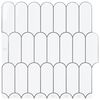 vidaXL Pūkuota plytelė 10 vnt. Balta pilka 30 x 30 cm