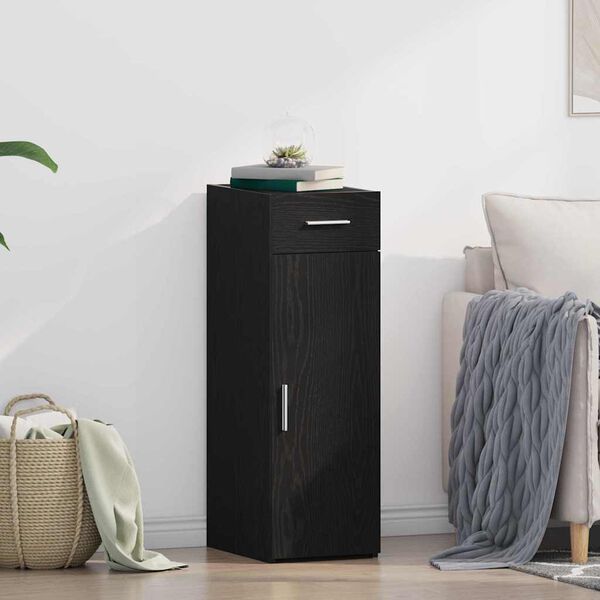 vidaXL Kabalas su stalčių Juodas ąžuolas 30 x 42,5 x 93 cm