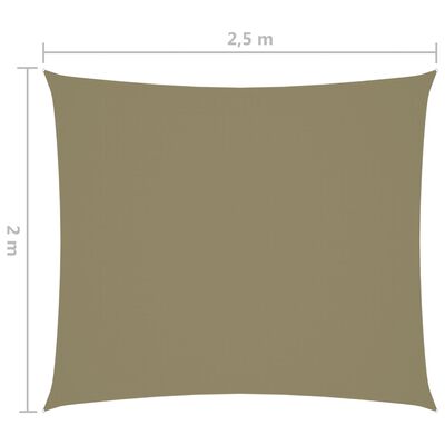 vidaXL Uždanga nuo saulės, smėlio, 2x2,5m, oksfordo audinys