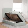 vidaXL Lova su daiktų laikymo vieta ir čiužiniu 90 x 190 cm Aksomas