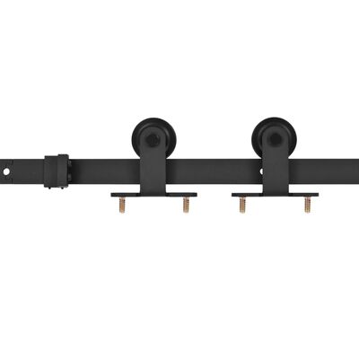 vidaXL Stumdomų durų įrangos rinkinys, juodos spalvos, 183 cm, plienas