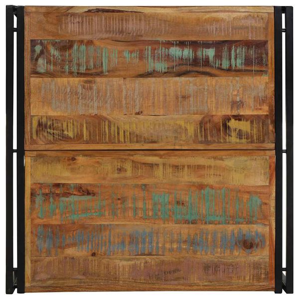 vidaXL daugiaspalvis kavos staliukas perdirbta medžio masyva