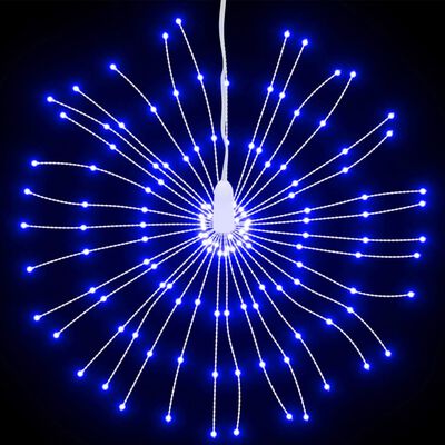 vidaXL Kalėdiniai šviestuvai fejerverkai, 8 vnt., 140 mėlynų LED, 17cm