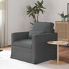 vidaXL Sofa 180cm Tamsiai pilka Metalas