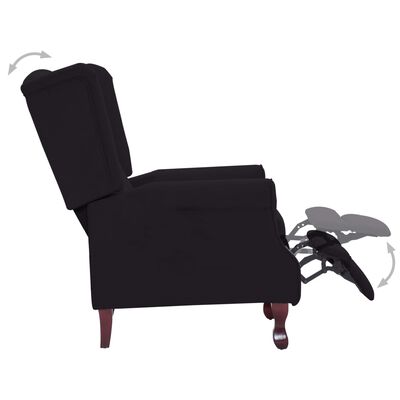 vidaXL Atlošiamas krėslas, juodos sp., audinys