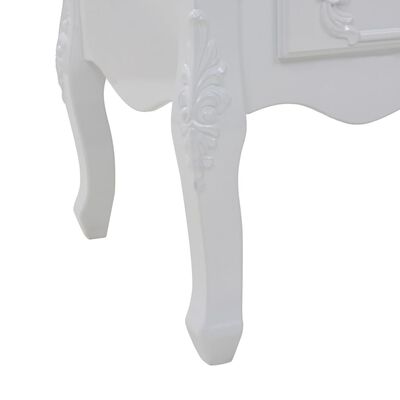 vidaXL Kavos staliukas, baltas, 100x50x46 cm