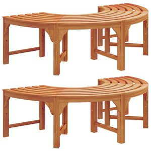 vidaXL Medžio suolelis 2 pcs Natūrali 160 x 80 x 45cm
