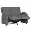 vidaXL Dvivietis atlošiamas masažinis krėslas, pilkas, audinys