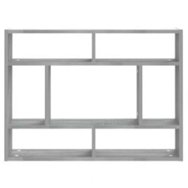 vidaXL Sieninė lentyna, pilka ąžuolo, 75x16x55cm, apdirbta mediena