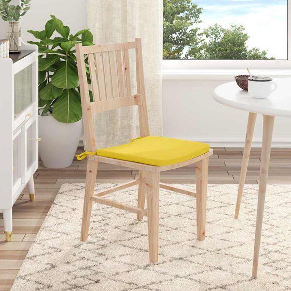 vidaXL Sėdynių pagalvėlės 4 pcs &Scaron;viesi geltona 40 x 40 x 3 cm audinys