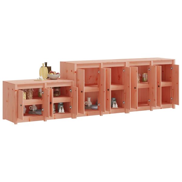 vidaXL Lauko virtuvės spintelės, 3vnt., douglas eglės medienos masyvas