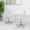 vidaXL Pasukamos valgomojo kėdės, 2vnt., baltos spalvos, dirbtinė oda