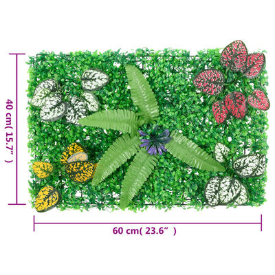 vidaXL Dirbtinių augalų tvoros, 6vnt., žalios, 40x60cm