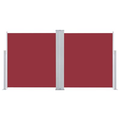 vidaXL Ištraukiama šoninė pertvara, raudonos spalvos, 120x600cm