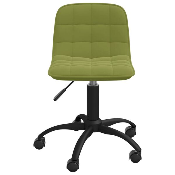 vidaXL Pasukamos valgomojo kėdės, 2vnt., &scaron;viesiai žalios, aksomas