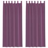 vidaXL Voilės užuolaidos su kilpelėmis, 2 vnt., violetinės, 140x260 cm
