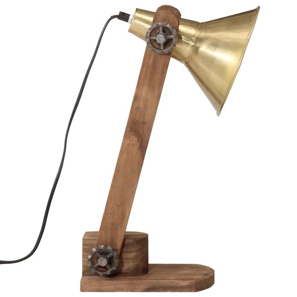 vidaXL Ra&scaron;omojo stalo &scaron;viestuvas, žalvario, 23x13x52cm, 25W, E27