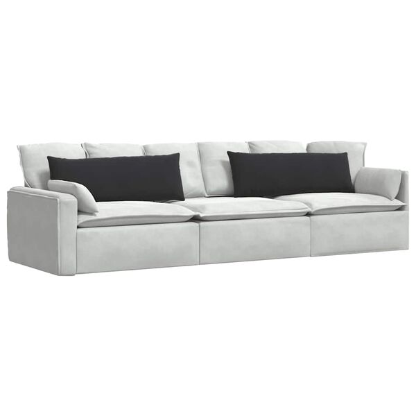 vidaXL Sofa Pagalvės 2 pcs Juoda 120 x 40 cm Kordūrinis audinys