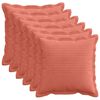 vidaXL Pagalvėlės užvalkalas 6 vnt. HOUTEN Raudona oranžinė 30 x 30 cm