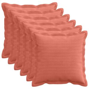 vidaXL Pagalvėlės užvalkalas 6 vnt. HOUTEN Raudona oranžinė 30 x 30 cm