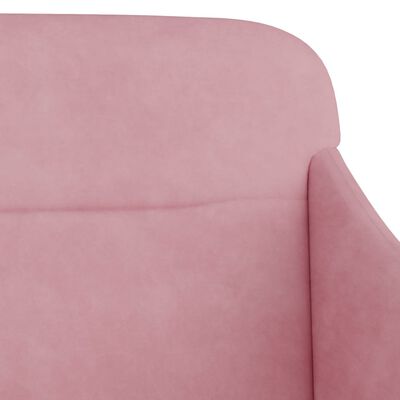 vidaXL Suoliukas, rožinės spalvos, 110x76x80cm, aksomas