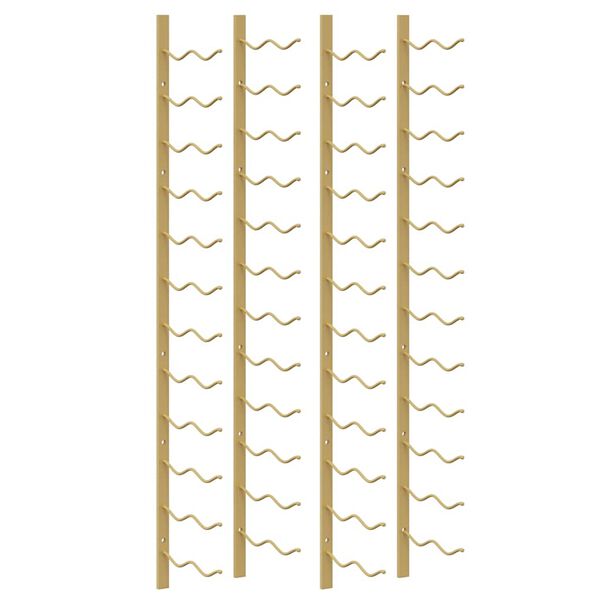 vidaXL Prie sienos montuojami vyno laikikliai, 2vnt., aukso, geležis