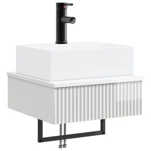 vidaXL Sieninis skalbimo kriauklė Itin blizgi balta 40 x 41 x 39 cm