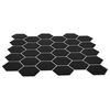 vidaXL Heksagoninė plytelė 20 pcs Juoda 30 x 30 cm Poliuretanas ir PET