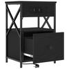 vidaXL &Scaron;alia lovos spintelė su stalčių Juodas ąžuolas 40 x 31 x 60 cm