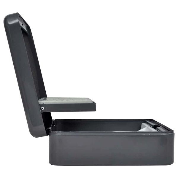 vidaXL Grynųjų pinigų dėžutė su užraktu Juoda 30 x 24 x 9 cm Plienas