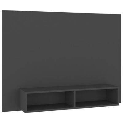 vidaXL Sieninė televizoriaus spintelė, pilka, 120x23,5x90cm, MDP