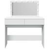 vidaXL Kosmetinis staliukas su LED, baltos spalvos, 100x40x120cm