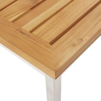 vidaXL Baro stalas, 160x60x105cm, tikmedžio masyvas ir plienas