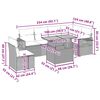 vidaXL Sofos komplektas su pagalvėlėmis, 7 dalių, pilkas, poliratanas