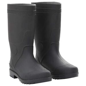 vidaXL Guminiai batai, juodos spalvos, PVC, 38 dydžio