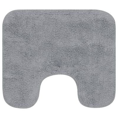 vidaXL Vonios kilimėlių rinkinys, 2d., audinys, pilkas