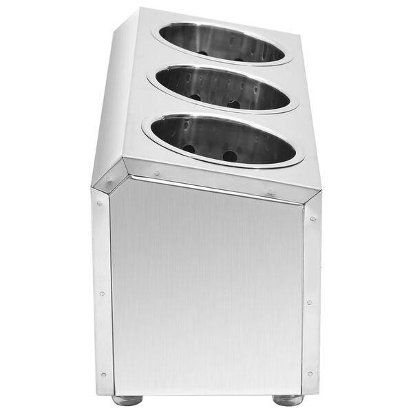 vidaXL Stalo įrankių laikiklis, 3 skyriai, nerūdijantis plienas