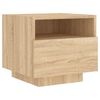 vidaXL Naktinė spintelė su LED lemputėmis, ąžuolo, 40x39x37cm