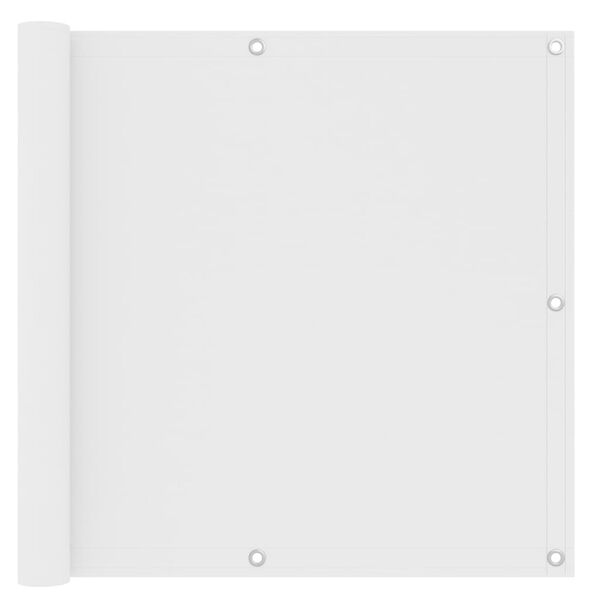 vidaXL Balkono pertvara, baltos spalvos, 90x500cm, oksfordo audinys