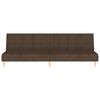 vidaXL Dvivietė sofa-lova, rudos spalvos, audinys