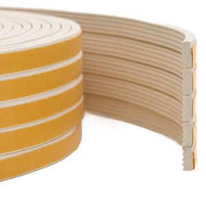 vidaXL Savipolimerinis langų sandariklis Balta 8 x 3 mm 12 m