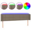 vidaXL Galvūgalis su LED, taupe spalvos, 183x16x78/88cm, audinys