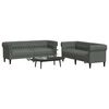 vidaXL Svetainės sofa 2 pcs Tamsiai pilka audinys