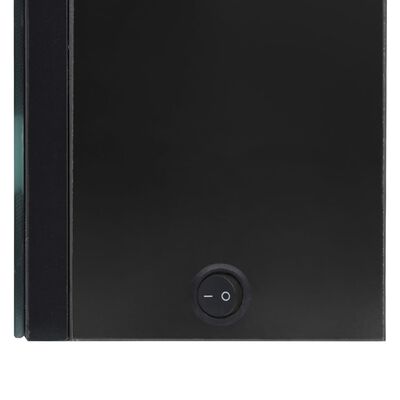 vidaXL Veidrodinė vonios spintelė su LED apšvietimu, juoda, 62x14x60cm